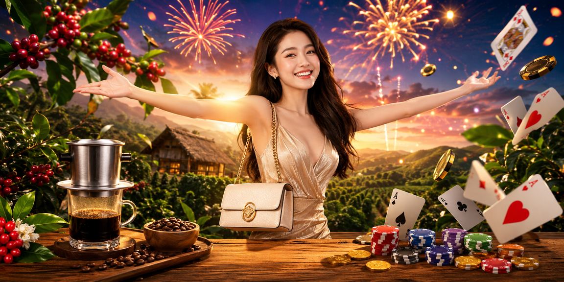 Người dùng tại Buôn Ma Thuột ngồi cà phê xem thông tin cá cược thể thao trên điện thoại