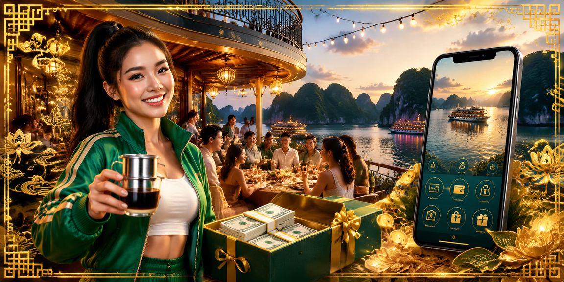 Người chơi sử dụng điện thoại truy cập casino trực tuyến tại Vịnh Hạ Long
